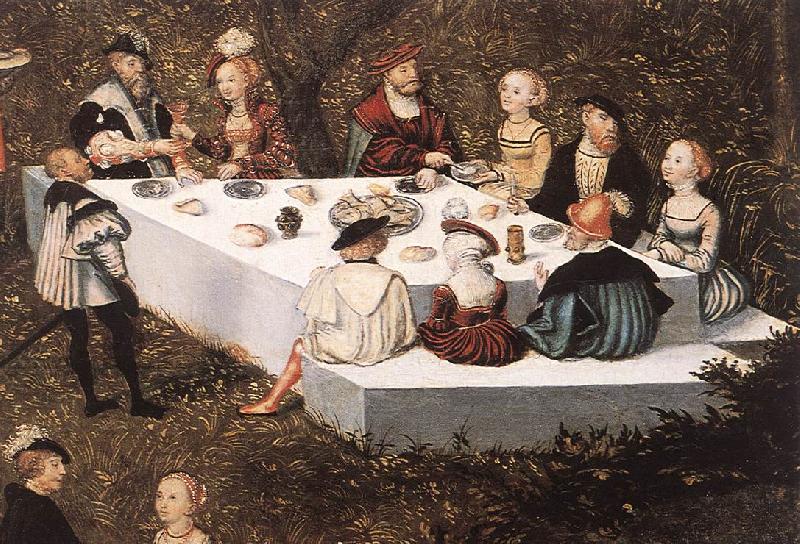 CRANACH, Lucas the Elder The Fountain of Youth (detail) fdg